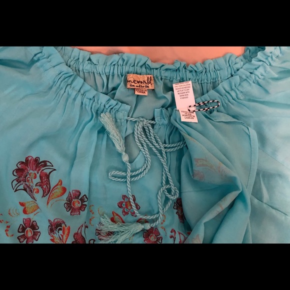 One World Brand Peasant top. New/Never Worn. - Picture 3 of 5